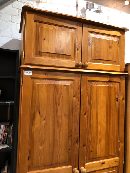 Pine Wardrobe with Top Cupboard