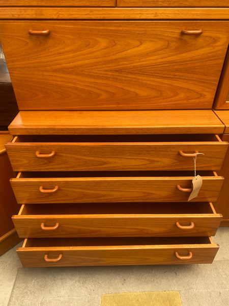 Mid century Teak Storage Chest Bureau Display Unit Turnbridge of London