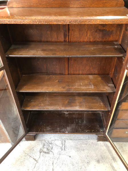 Antique Carved detail Display Cabinet