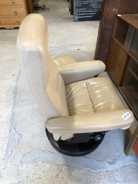 GHC - Leather Stressless Armchair & Footstool