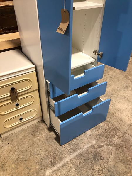 Tall Blue IKEA Storage Cupboard