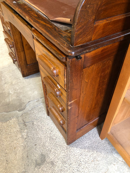 Roll Top Pedestal Desk