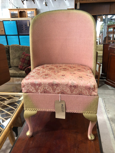Lloyd Loom Style Pink Bedroom Chair