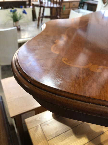 GHC Carved Detail Pedestal Coffee Table