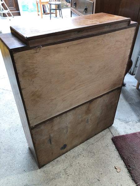 GHC - Antique Glass Fronted Small Oak Display Cabinet