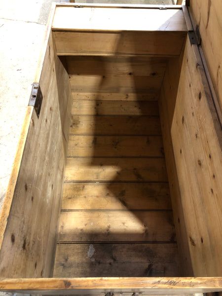 Waxed Victorian Pine Blanket Box