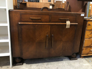 Vintage Art Deco Oak Compact Sideboard