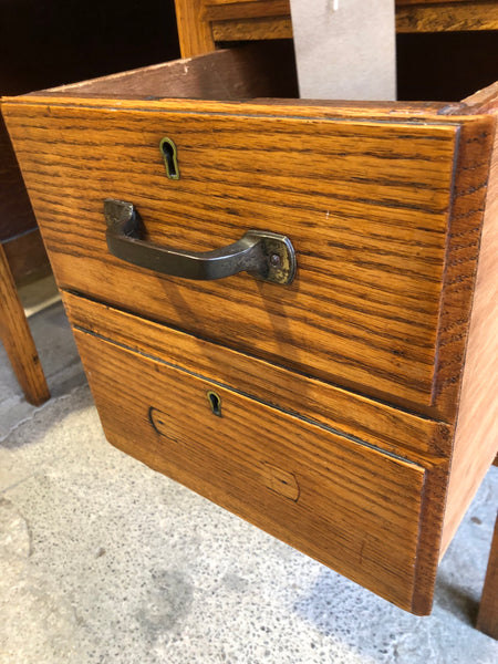 Six Drawer Wooden Pedestal Desk