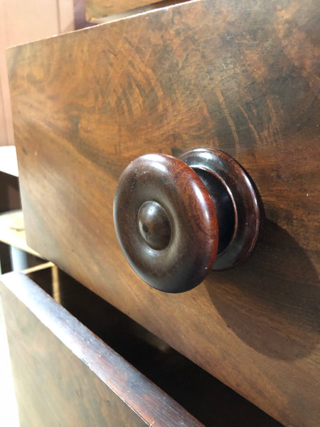 GHC - Flamed Mahogany & Walnut 2 over 3 Chest of Drawers