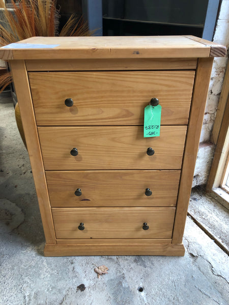 REF - GHC - Tallboy Pine Chest of 4 Drawers