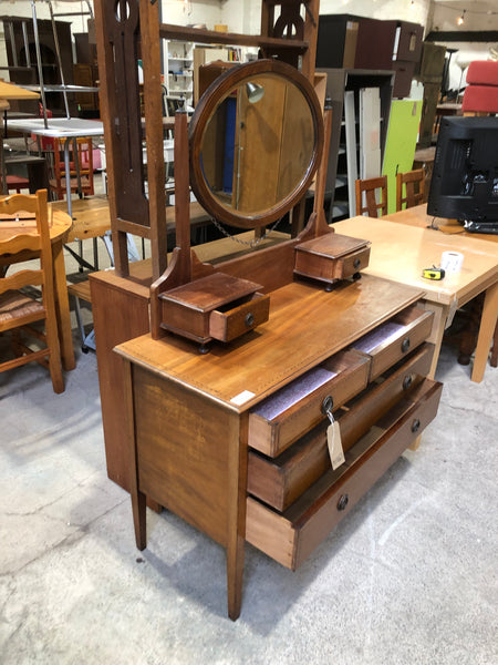 Vintage Inlaid Detail Dressing Table