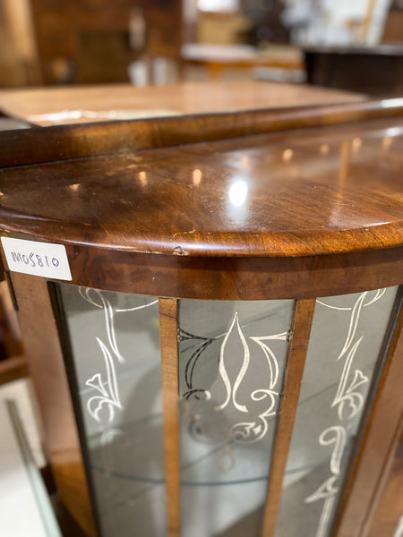 Vintage Bow Fronted Display Cabinet