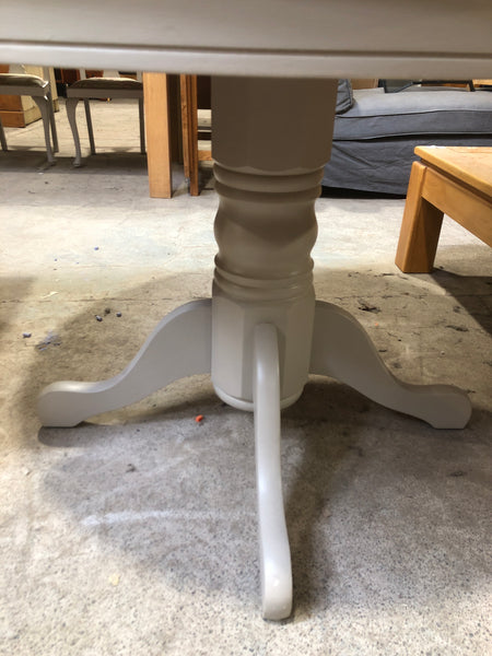 Grey Painted Round Pedestal Dining Table