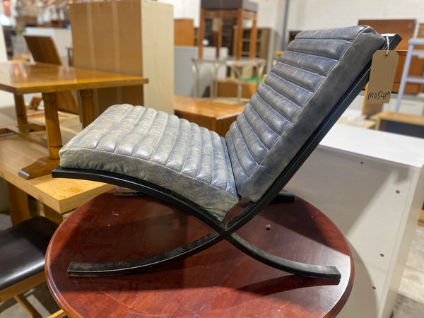 Nawana Ribbed Leather Lounger