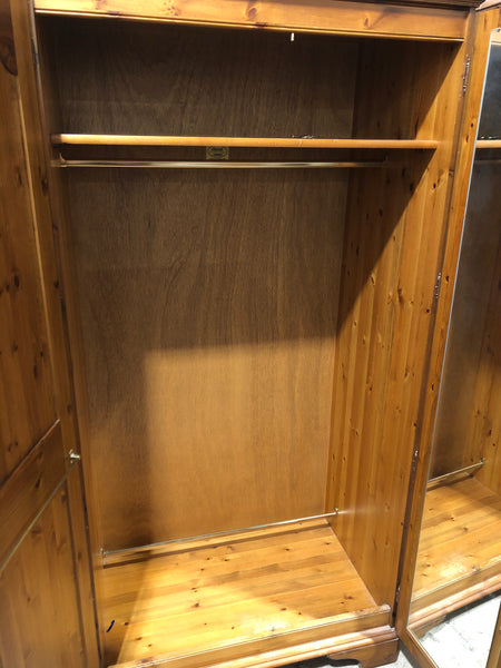 REF - Pine Wardrobe with Panelled Doors