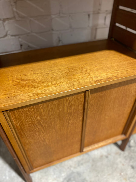 Vintage Staples Teak Ladderax 2 Bay Shelving Unit