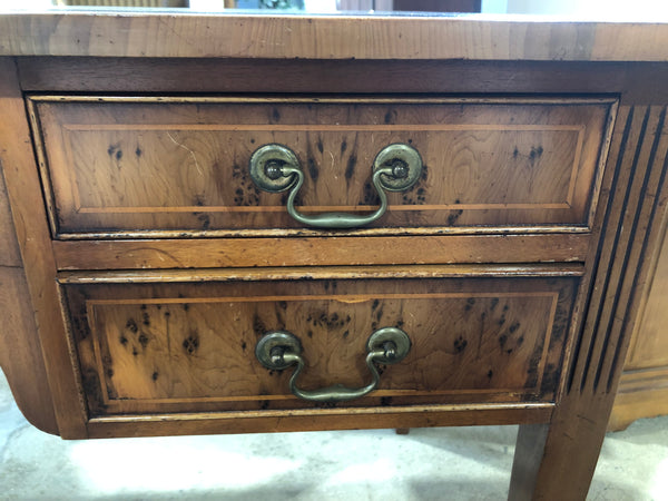 GHC - Leather Topped Walnut Fronted Desk