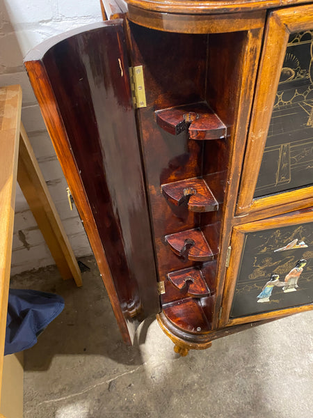 Chinese Style Lacquered Drinks Cabinet