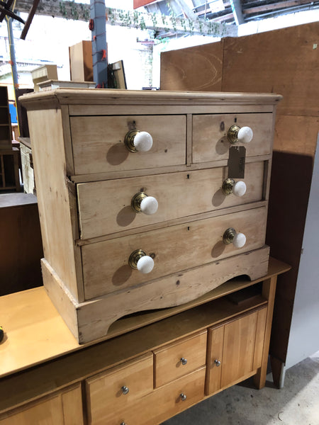 Pitch Pine Two over Two Chest of Drawers