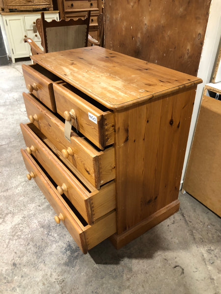 Solid Pine 2 over 3 Chest of Drawers