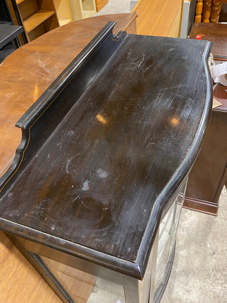 Edwardian Bow Glass-Front Display Cabinet