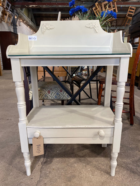 Painted Pine Console Table / Washstand with Mirrored Top