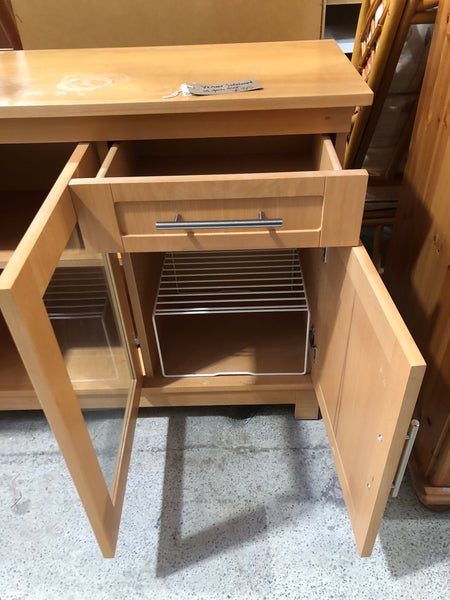 Veneer Sideboard with Glass Door