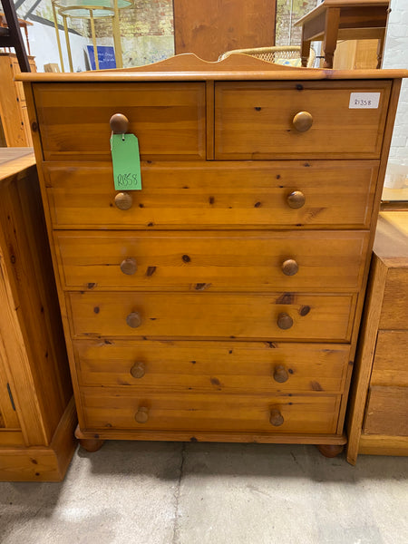 REF - Pine Tallboy Chest of Drawers