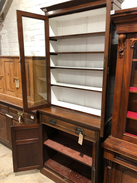 GHC - Mahogany Tall Display Bookcase with Cupboard