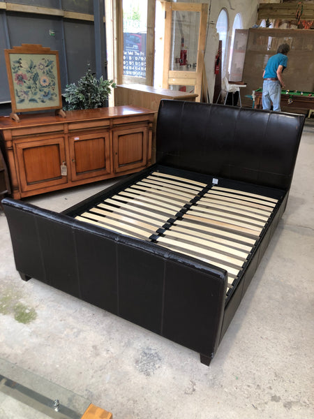 Faux Leather King Bedframe