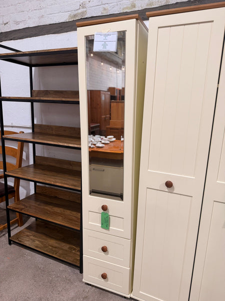REF - Cream Single Wardrobe With Drawers