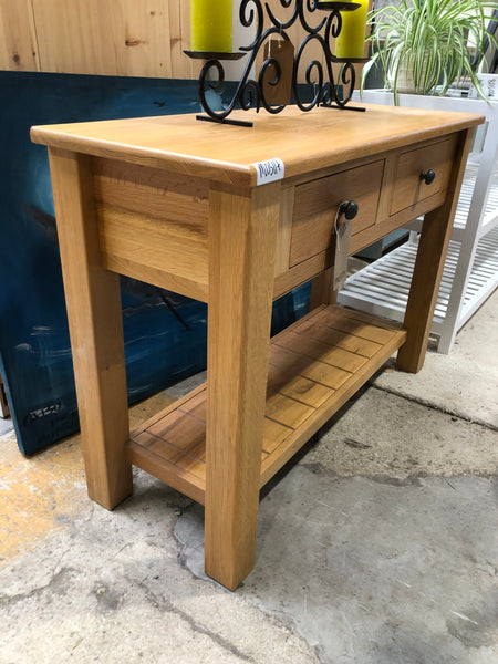 Solid Oak Console Table
