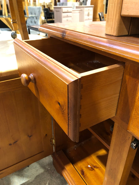 Solid Pine Sideboard With Drawers and Cupboard
