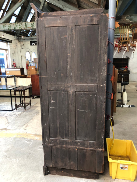 Antique Mahogany Corner Coat Cupboard