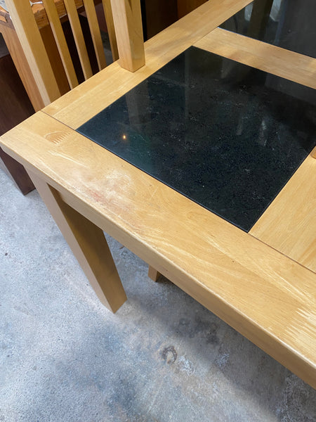 REF - Square Dining Table & 4 Chairs