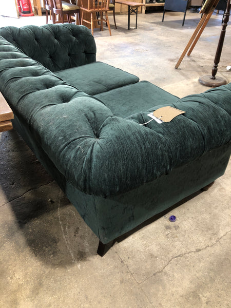 Velvet Chesterfield Style 2 Seater Sofa