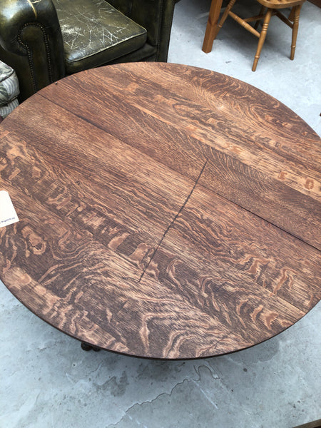 Antique Oak Claw Feet Coffee Table