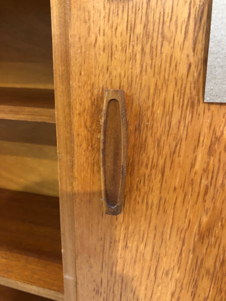 Mid Century Teak Bookcase with Cupboard