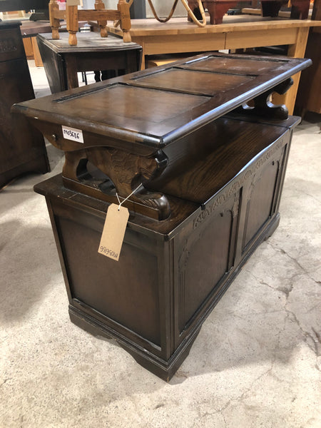 Wooden Monks Bench with Storage - GHC