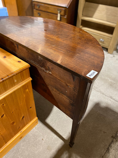 Mahogany Demi Lune Console Table