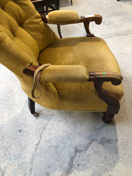 GHC - Antique Fireside Mustard Chair