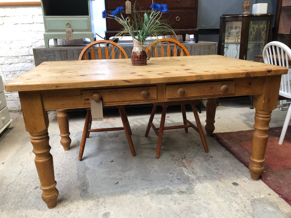 Rustic Pine Farmhouse Table