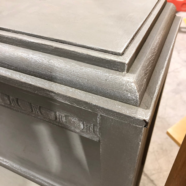 Grey Painted Vintage Bookcase
