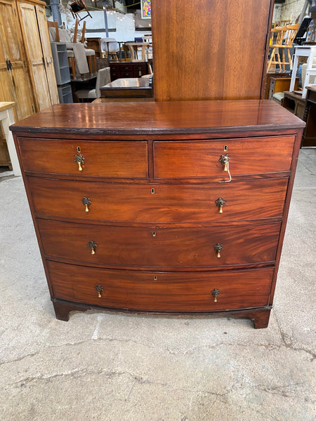 Antique Bow Front Chest of Drawers