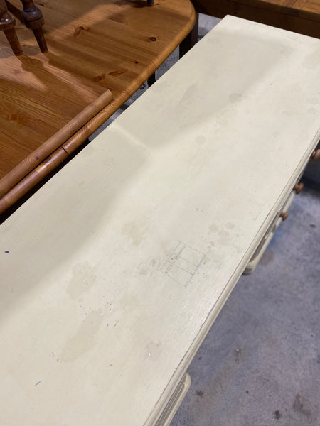 Yellow Painted Pine Desk
