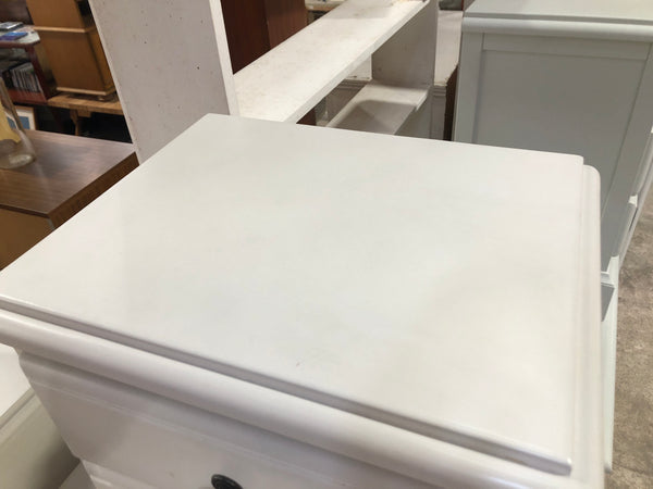 French Style White Bedside Table