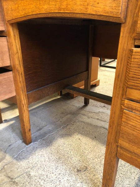 Six Drawer Wooden Pedestal Desk