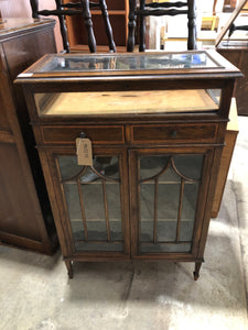 Antique Display Cabinet with Inlay Detail