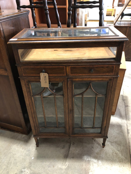 Antique Display Cabinet with Inlay Detail