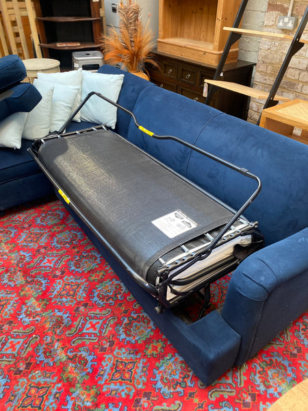 Blue Corner Sofa Bed